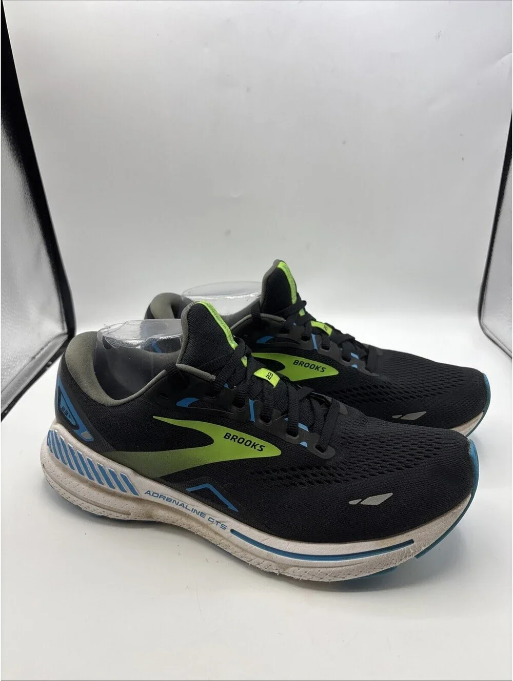 Brooks Adrenaline 23 Shoes Black Green Running Sneakers Athletic Size 9.5